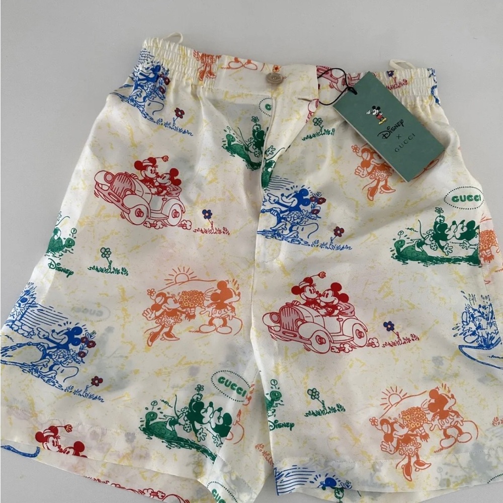 Gucci Disney X Print MICKEY & MINNIE SILK SHORTS NWT